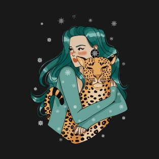 Girl and Leopard T-Shirt