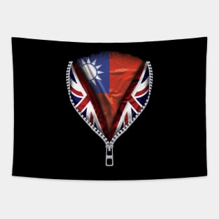 Taiwanese Flag  Taiwan Flag zipped British Flag - Gift for Taiwanese From Taiwan Tapestry