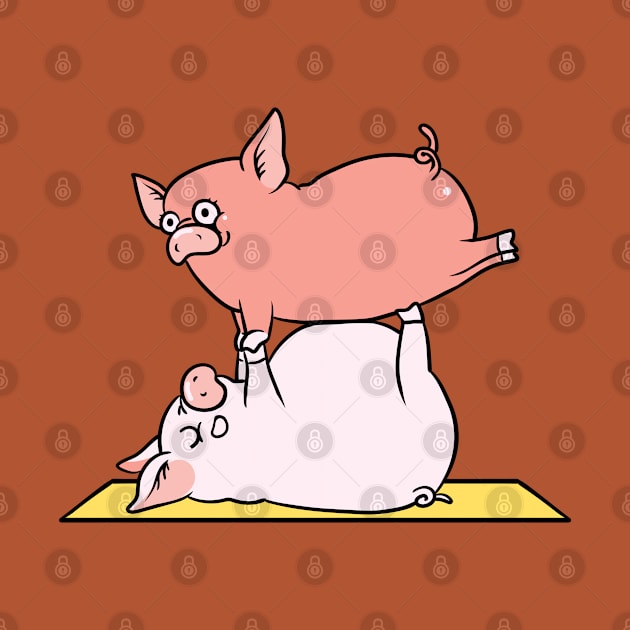 Acroyoga Pig by huebucket