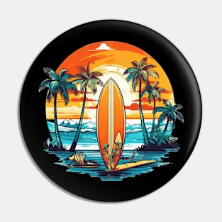 Summer Surfing Pin