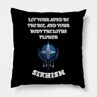 Sikhism, Let your mind be the bee and your body the lotus flower Pillow