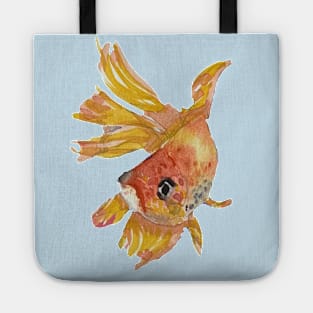 Beautiful orange swimming goldfish Tote