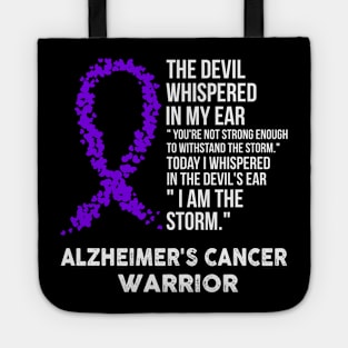 The Devil- Alzheimer's Awareness Support Ribbon Tote