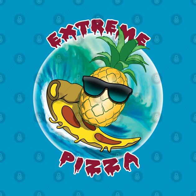 Funny pineapple pizza surfing by TMBTM