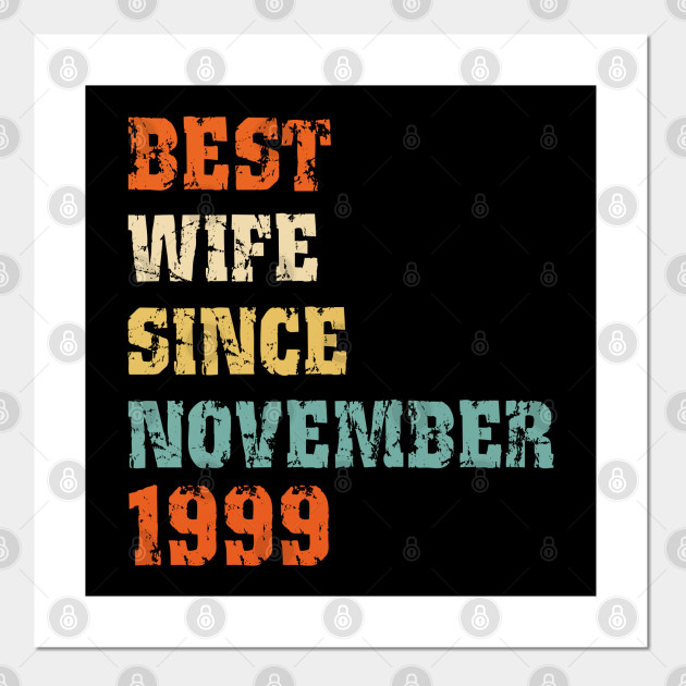 20th Wedding Anniversary Gift Best Wife Since Novembre 20th Wedding Anniversary Affiche Et Impression D Art Teepublic Fr