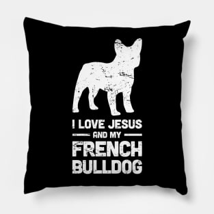 French Bulldog - Funny Jesus Christian Dog Pillow