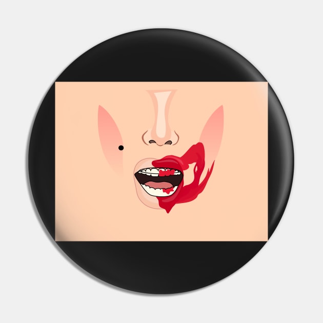 Alaska Makeup Mouth Pin by Jakmalone