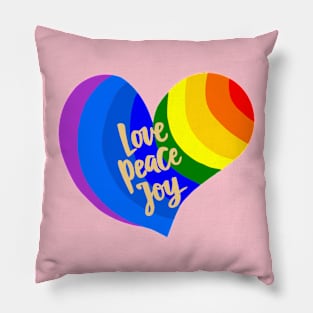 love peace and joy Pillow