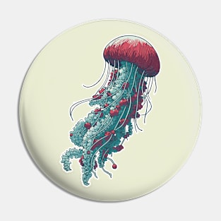 Jellyfish-Japanese Art-Underwater Pin