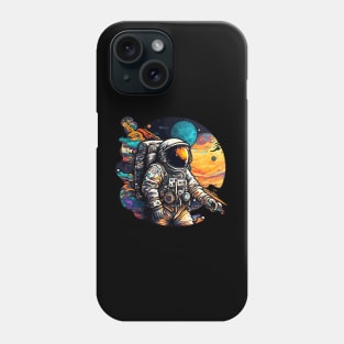 Astronaut in Space Colorful Vibrant Psychedelic Phone Case