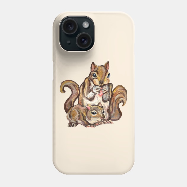 Squirrel Mom and Baby Phone Case by Art by Deborah Camp