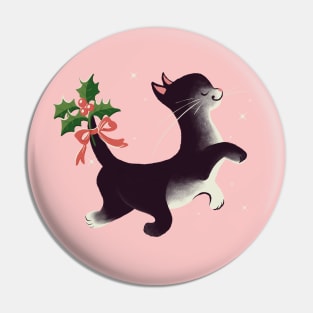 Holly Jolly Vintage Holiday Kitty Cat Cutie Pin