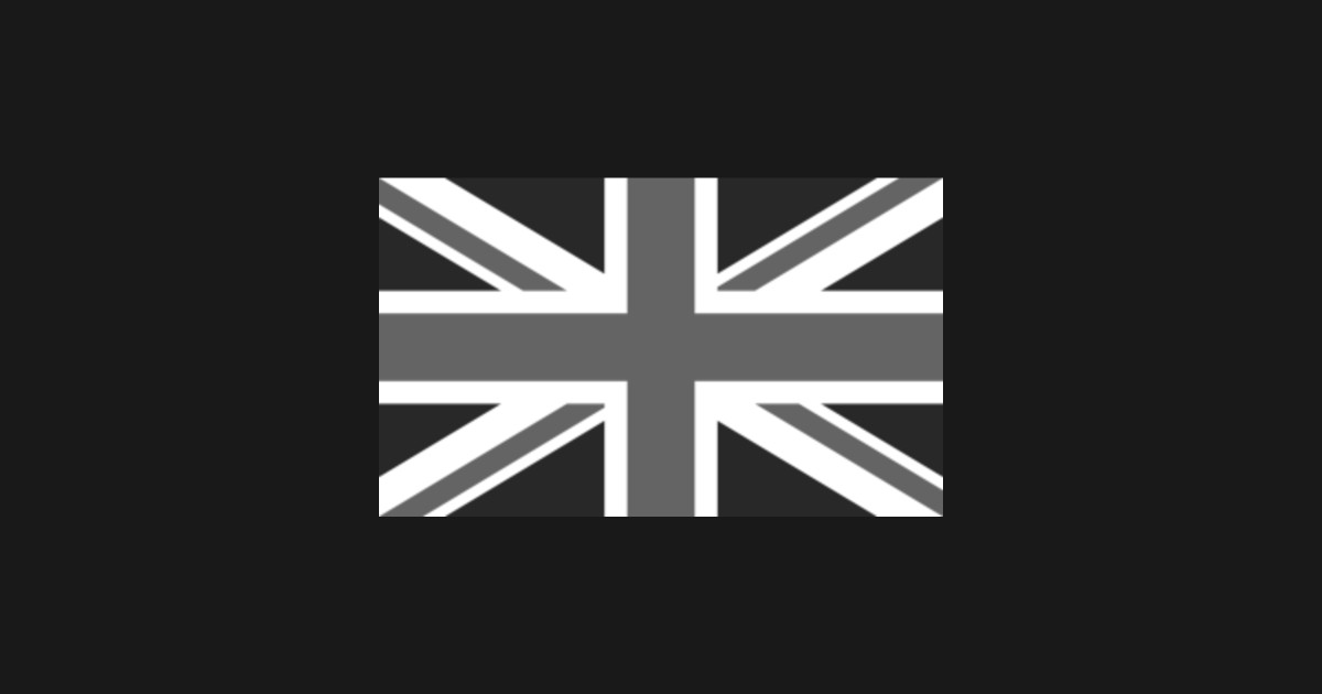 Black and White British Flag Great Britain Flag Black And White