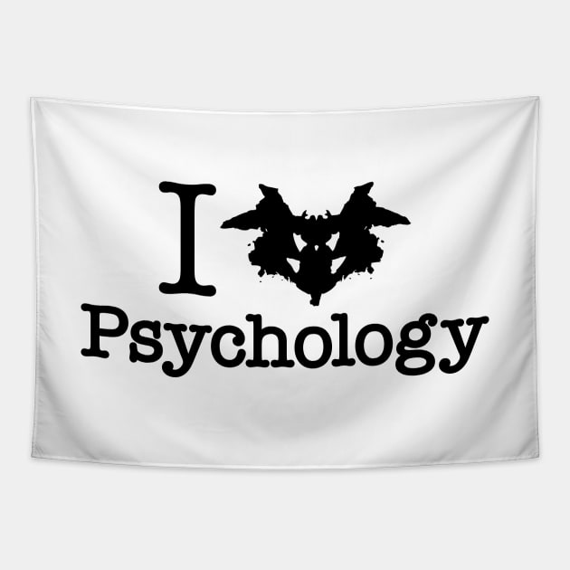 I Heart (Rorschach Inkblot) Psychology Tapestry by tinybiscuits