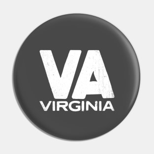 VA Virginia Vintage State Typography Pin