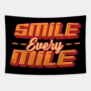 Smile Every Mile Running Marathon Runner Gift Tapestry