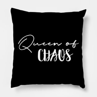 Queen Of Chaos Boss Girl Power Pillow