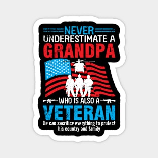 Happy Veteran Memorial Day Grandpa Magnet