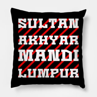 Sultan Akhyar Mandi Lumpur Red White Pillow