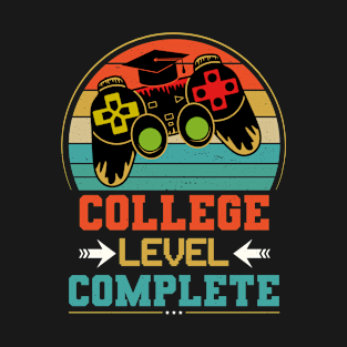 College Level Complete Video Game Gamer Men Graduation T-Shirt