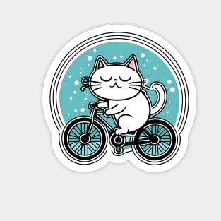 New Bicycle Cat Takes to the Stars Magnet