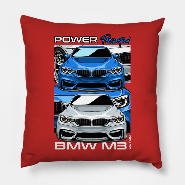 M3 F80 Nostalgia Pillow by Harrisaputra