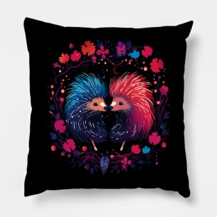 Porcupine Couple Valentine Pillow