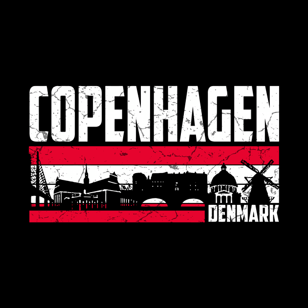 Copenhagen Skyline Denmark Tourist Vacation Gift by rosmanjerald