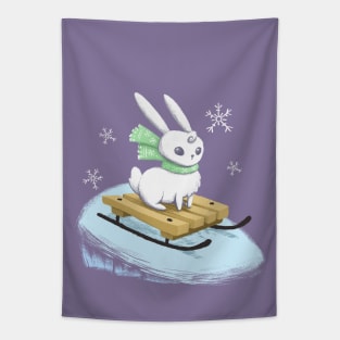 Winter rabbit Tapestry