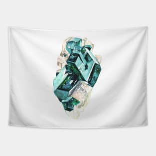 Dioptase Emerald Crystal Tapestry