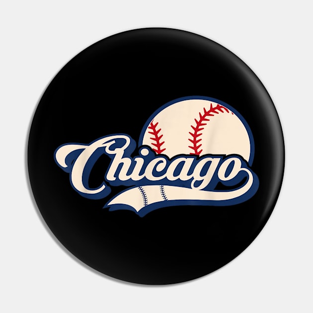 Baseball American Lover Chicago Baseball Pin by elmiragokoryan