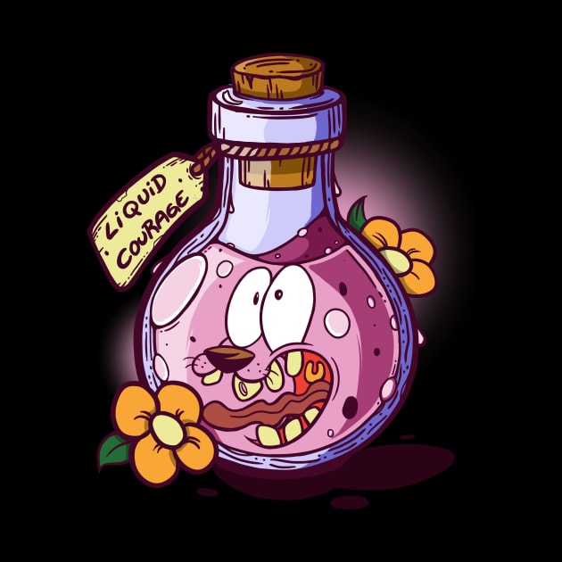 Courage The Cowardly Dog - Liquid Courage by gseignemartin