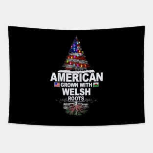 Christmas Tree  American Grown With Welsh Roots - Gift for Welsh From Wales Tapestry