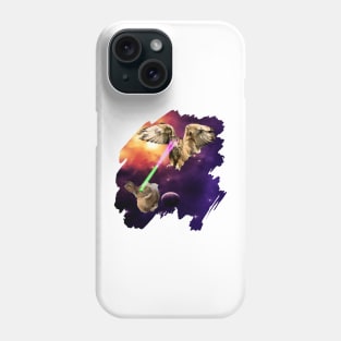 Rabbit vs. Owl Laser Battle in Outer Space Gift Phone Case