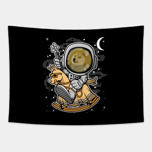 Astronaut Horse Dogecoin DOGE Coin To The Moon Crypto Token Cryptocurrency Blockchain Wallet Birthday Gift For Men Women Kids Tapestry