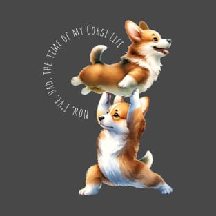 Corgi & Johnny Dancing Lift Corgi Life T-Shirt