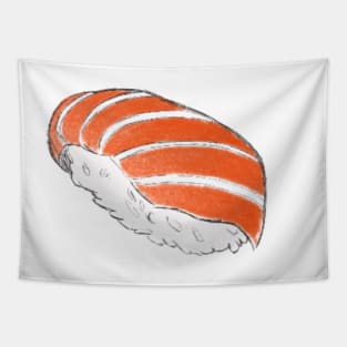 Sushi salmon sticker Tapestry