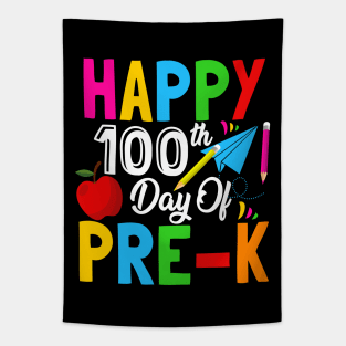 Happy 100th Day Of Pre-K, School Celebration Student Teacher Tapestry