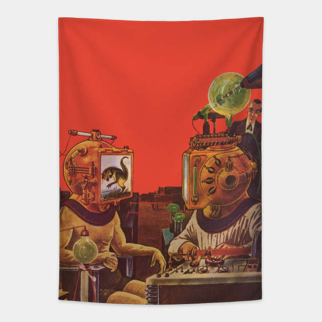 Vintage Science Fiction Tapestry by MasterpieceCafe