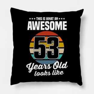 Vintage This Is What An Awesome 53 Years Old Looks Like Pillow