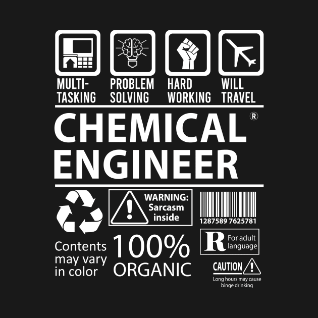 Chemical Engineer T Shirt - MultiTasking Certified Job Gift Item Tee by Aquastal