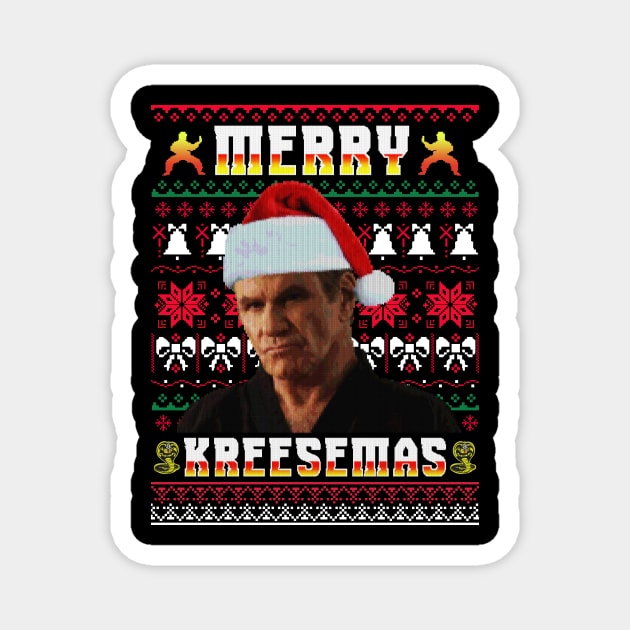 Merry Kreesemas - Cobra Kai Ugly Xmas Sweater Magnet by Polomaker