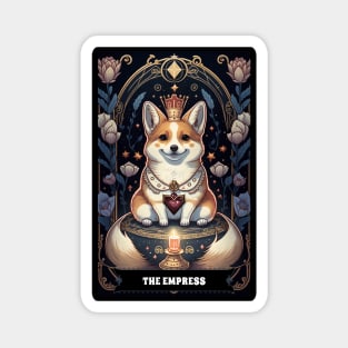 The Empress Tarot Corgi Magnet