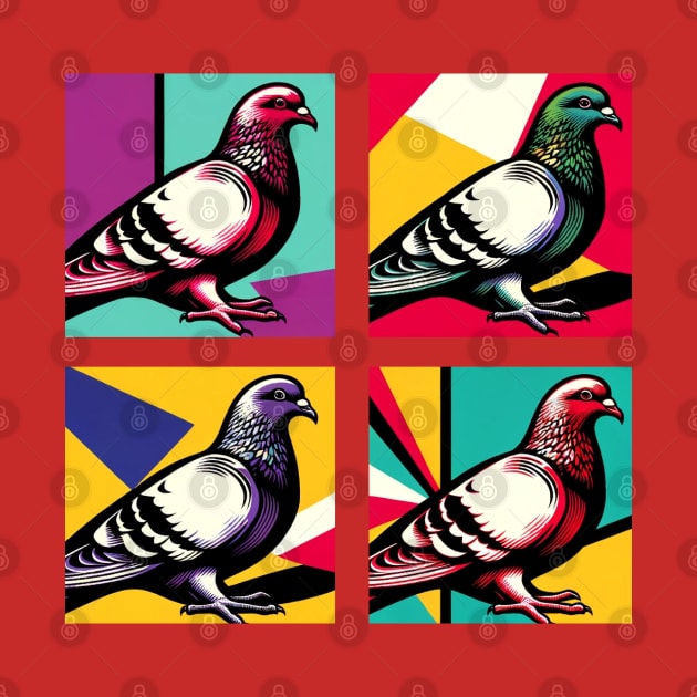 Pop Columbidae Art - Cool Birds by PawPopArt