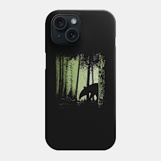 Stylish Tapir Silhouette in Twilight Jungle Forest Phone Case