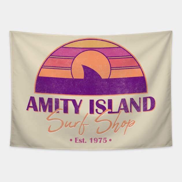 Amity Island Surf Shop Tapestry by deadright