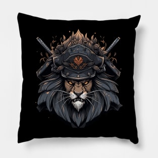 samurai lion Pillow