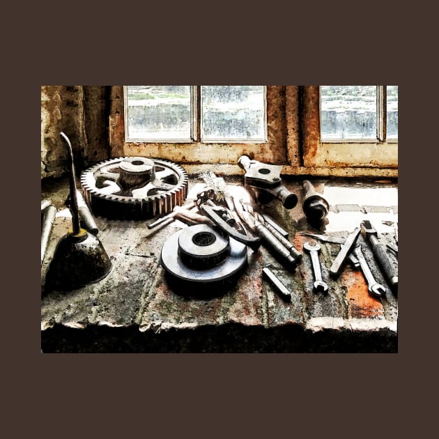 Machinists - Gears and Wrenches in Machine Shop by SusanSavad