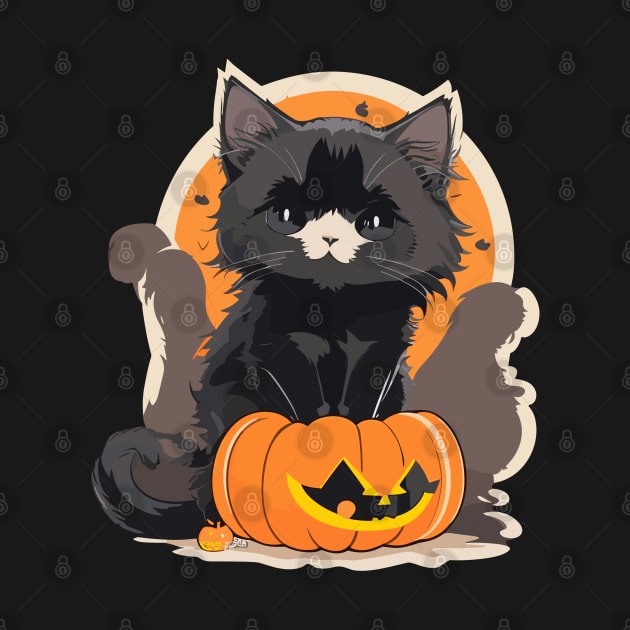 Nights and days Cat Halloween 1 by DymSportswear