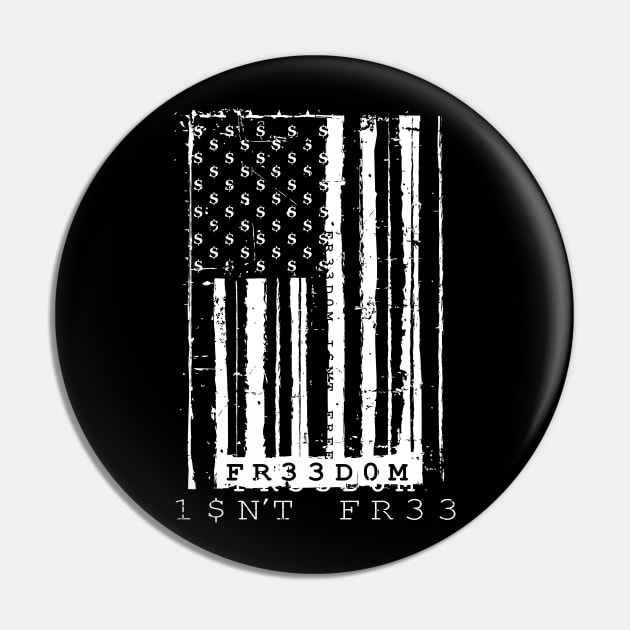 Freedom Isn't Free American Flag UPC Pin by SaltyCult